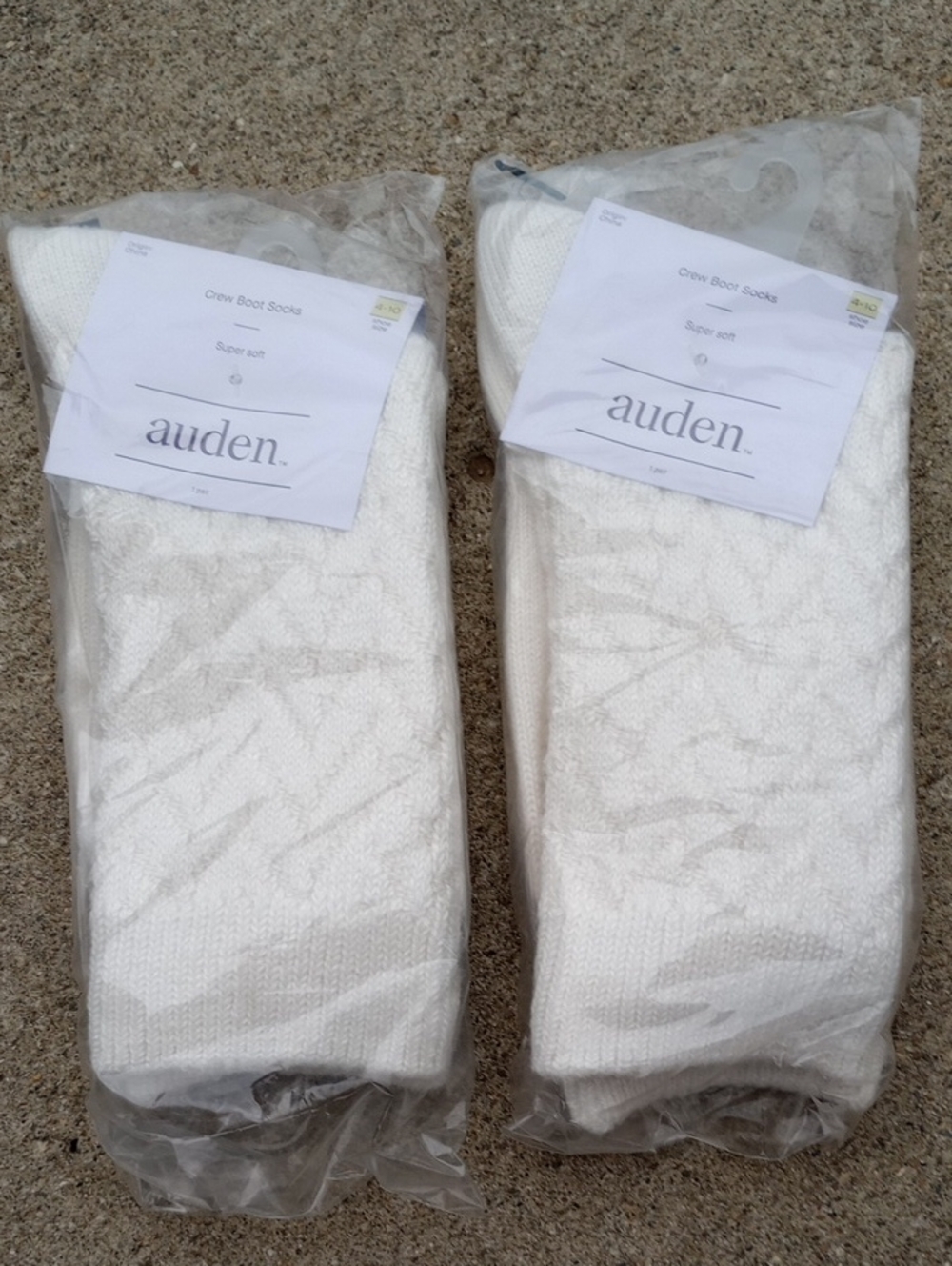 Auden Crew Boot Socks - 2 Pair NWT